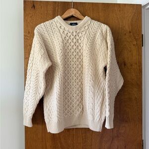Irish Cable Knit Wool Sweater